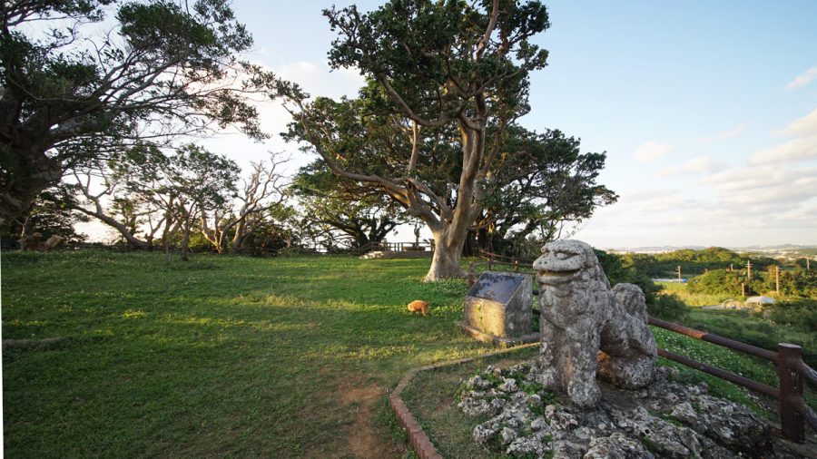 沖縄最古のシーサー富盛の石彫大獅子（ともりのいしぼりうふじし）広場