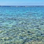 嘉陽層の褶曲（国指定天然記念物） かようそうのしゅうきょくの透き通った海