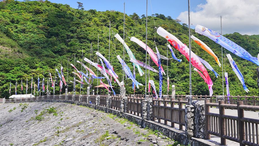 羽地ダムのこいのぼり