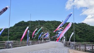 羽地ダムのこいのぼり