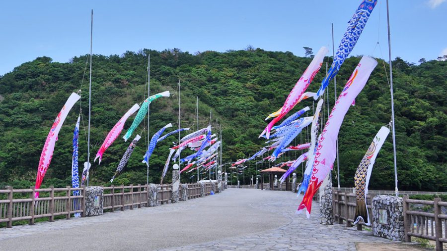 羽地ダムのこいのぼり
